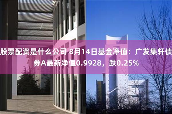 股票配资是什么公司 8月14日基金净值：广发集轩债券A最新净值0.9928，跌0.25%