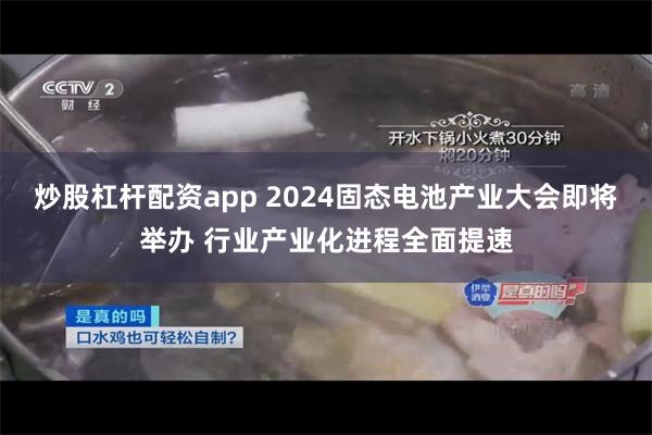 炒股杠杆配资app 2024固态电池产业大会即将举办 行业产业化进程全面提速