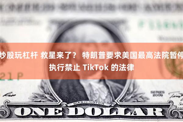 炒股玩杠杆 救星来了？ 特朗普要求美国最高法院暂停执行禁止 TikTok 的法律